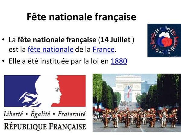 BIENTOT LA FETE NATIONALE DU 14 JUILLET